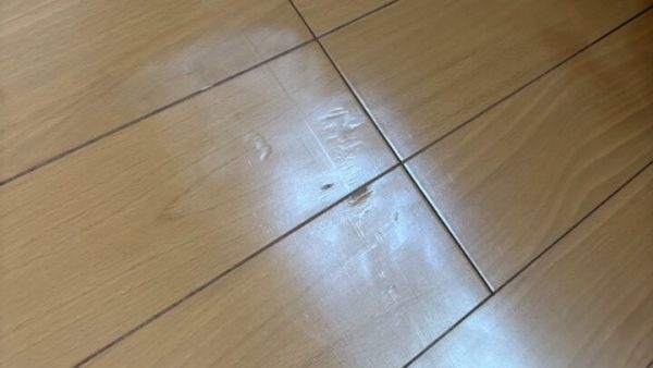 建築現場のフローリング凹み・傷補修｜大阪府大阪市