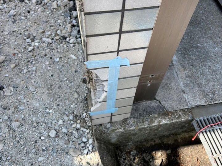 石材ブロック欠け